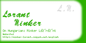 lorant minker business card